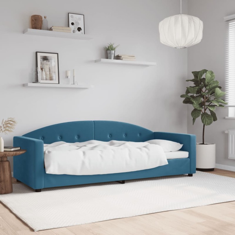 vidaXL Sofá cama terciopelo azul 80x200 cm vidaXL Sofá cama terciopelo azul 80x200 cm