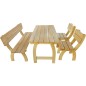 vidaXL Mesa y banco de exterior 4 piezas de madera de pino impregnada vidaXL Mesa y banco de exterior 4 piezas de madera de pino impregnada