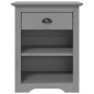 vidaXL Mesita de noche BODO madera maciza de pino gris 53x38,5x66 cm vidaXL Mesita de noche BODO madera maciza de pino gris 53x38,5x66 cm