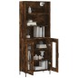 vidaXL Aparador alto madera contrachapada roble ahumado 69,5x34x180 cm vidaXL Aparador alto madera contrachapada roble ahumado 69,5x34x180 cm