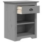 vidaXL Mesita de noche BODO madera maciza de pino gris 53x38,5x66 cm vidaXL Mesita de noche BODO madera maciza de pino gris 53x38,5x66 cm