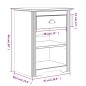 vidaXL Mesita de noche BODO madera maciza de pino gris 53x38,5x66 cm vidaXL Mesita de noche BODO madera maciza de pino gris 53x38,5x66 cm