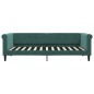 vidaXL Sofá cama terciopelo verde oscuro 90x200 cm vidaXL Sofá cama terciopelo verde oscuro 90x200 cm