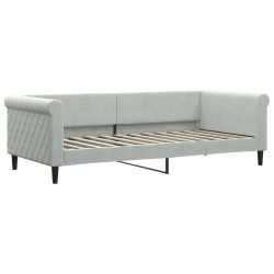 vidaXL Sofá cama terciopelo gris claro 90x200 cm