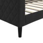 vidaXL Sofá cama terciopelo negro 90x190 cm vidaXL Sofá cama terciopelo negro 90x190 cm