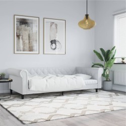 vidaXL Sofá cama cuero sintético blanco 100x200 cm