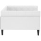 vidaXL Sofá cama cuero sintético blanco 100x200 cm vidaXL Sofá cama cuero sintético blanco 100x200 cm