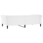 vidaXL Sofá cama cuero sintético blanco 100x200 cm vidaXL Sofá cama cuero sintético blanco 100x200 cm