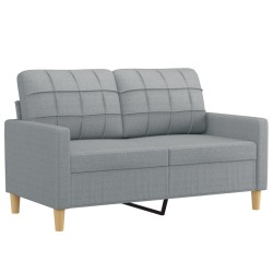 vidaXL Sofá de 2 plazas de tela gris claro 120 cm