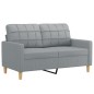 vidaXL Sofá de 2 plazas de tela gris claro 120 cm vidaXL Sofá de 2 plazas de tela gris claro 120 cm