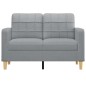 vidaXL Sofá de 2 plazas de tela gris claro 120 cm vidaXL Sofá de 2 plazas de tela gris claro 120 cm