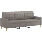 vidaXL Sofá de 3 plazas de tela gris taupe 180 cm