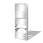 vidaXL Mueble zapatero 5 cajones con espejo blanco 63x17x169,5 cm vidaXL Mueble zapatero 5 cajones con espejo blanco 63x17x169,5 cm