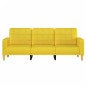 vidaXL Sofá de 3 plazas de tela amarillo claro 180 cm