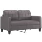 vidaXL Sofá de 2 plazas de cuero sintético gris 140 cm vidaXL Sofá de 2 plazas de cuero sintético gris 140 cm