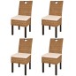 vidaXL Sillas de comedor 4 unidades ratán kubu madera de mango vidaXL Sillas de comedor 4 unidades ratán kubu madera de mango