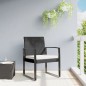 vidaXL Sillas de comedor para jardín 2 uds PP aspecto de ratán negro vidaXL Sillas de comedor para jardín 2 uds PP aspecto de ratán negro