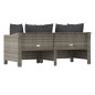 vidaXL Set de muebles de jardín 2 pzas cojines ratán sintético gris vidaXL Set de muebles de jardín 2 pzas cojines ratán sintético gris
