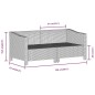 vidaXL Set de muebles de jardín 2 pzas cojines ratán sintético gris vidaXL Set de muebles de jardín 2 pzas cojines ratán sintético gris