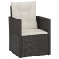 vidaXL Sillón de jardín con cojín ratán sintético negro vidaXL Sillón de jardín con cojín ratán sintético negro