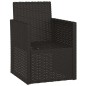 vidaXL Sillón de jardín con cojín ratán sintético negro vidaXL Sillón de jardín con cojín ratán sintético negro