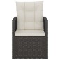 vidaXL Sillón de jardín con cojín ratán sintético negro vidaXL Sillón de jardín con cojín ratán sintético negro