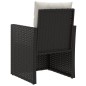 vidaXL Sillón de jardín con cojín ratán sintético negro vidaXL Sillón de jardín con cojín ratán sintético negro