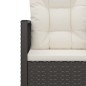 vidaXL Sillón de jardín con cojín ratán sintético negro vidaXL Sillón de jardín con cojín ratán sintético negro