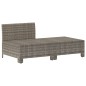 vidaXL Set de muebles de jardín 2 pzas cojines ratán sintético gris vidaXL Set de muebles de jardín 2 pzas cojines ratán sintético gris