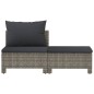 vidaXL Set de muebles de jardín 2 pzas cojines ratán sintético gris vidaXL Set de muebles de jardín 2 pzas cojines ratán sintético gris