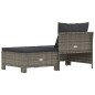 vidaXL Set de muebles de jardín 2 pzas cojines ratán sintético gris vidaXL Set de muebles de jardín 2 pzas cojines ratán sintético gris