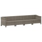 vidaXL Set de muebles de jardín 4 pzas y cojines ratán sintético gris