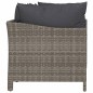 vidaXL Set de muebles de jardín 4 pzas y cojines ratán sintético gris