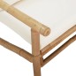 vidaXL Sillas de jardín de bambú 2 unidades con cojines blanco crema vidaXL Sillas de jardín de bambú 2 unidades con cojines blanco crema