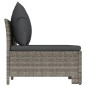 vidaXL Set de muebles de jardín 3 pzas y cojines ratán sintético gris vidaXL Set de muebles de jardín 3 pzas y cojines ratán sintético gris