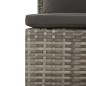 vidaXL Set de muebles de jardín 3 pzas y cojines ratán sintético gris vidaXL Set de muebles de jardín 3 pzas y cojines ratán sintético gris