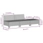 vidaXL Set de muebles de jardín 3 pzas y cojines ratán sintético gris vidaXL Set de muebles de jardín 3 pzas y cojines ratán sintético gris