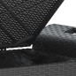 vidaXL Banco de jardín con cojín ratán sintético negro 116x46x57 cm vidaXL Banco de jardín con cojín ratán sintético negro 116x46x57 cm