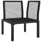vidaXL Sillón esquina jardín con cojines ratán sintético negro y gris vidaXL Sillón esquina jardín con cojines ratán sintético negro y gris