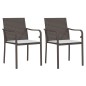 vidaXL Sillas jardín y cojines 2 uds ratán sintético marrón 56x59x84cm vidaXL Sillas jardín y cojines 2 uds ratán sintético marrón 56x59x84cm