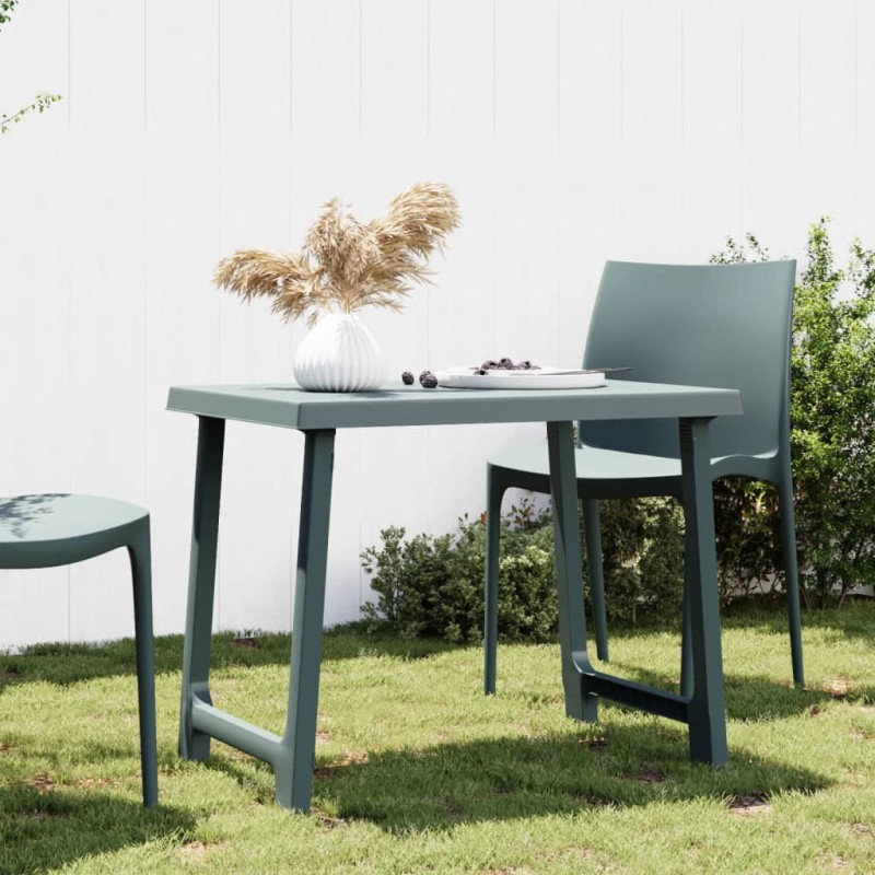 vidaXL Mesa de camping con aspecto de madera PP verde 79x56x64 cm vidaXL Mesa de camping con aspecto de madera PP verde 79x56x64 cm