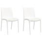 vidaXL Sillas de jardín 2 uds polipropileno blanco 50x46x80 cm vidaXL Sillas de jardín 2 uds polipropileno blanco 50x46x80 cm