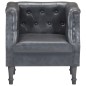 vidaXL Sillón de cuero auténtico gris vidaXL Sillón de cuero auténtico gris