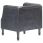 vidaXL Sillón de cuero auténtico gris vidaXL Sillón de cuero auténtico gris