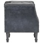 vidaXL Sillón de cuero auténtico gris vidaXL Sillón de cuero auténtico gris