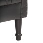 vidaXL Sillón con diseño de cubo cuero de cabra auténtico negro vidaXL Sillón con diseño de cubo cuero de cabra auténtico negro