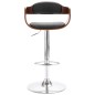 vidaXL Taburete de cocina madera contrachapada y tela gris vidaXL Taburete de cocina madera contrachapada y tela gris