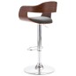 vidaXL Taburete de cocina madera contrachapada y tela gris vidaXL Taburete de cocina madera contrachapada y tela gris