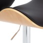 vidaXL Taburete de cocina cuero sintético negro vidaXL Taburete de cocina cuero sintético negro
