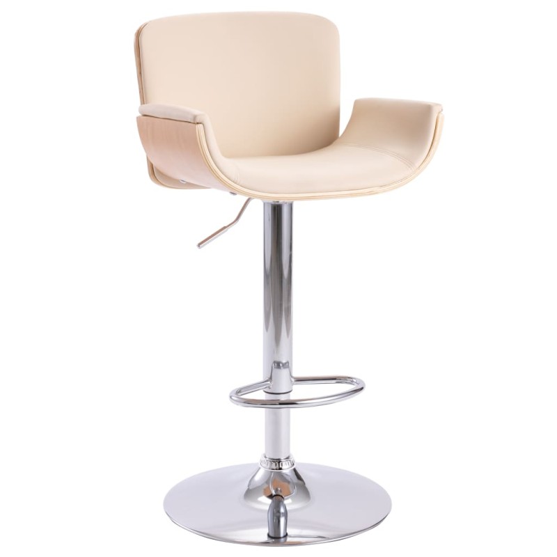 vidaXL Taburete de cocina cuero sintético color crema vidaXL Taburete de cocina cuero sintético color crema
